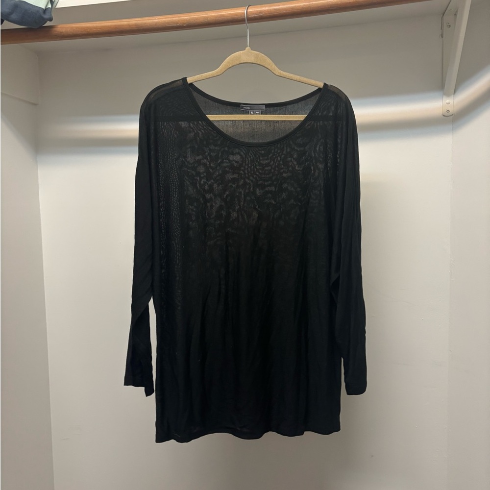 VINCE Long Sleeve with Net Detail